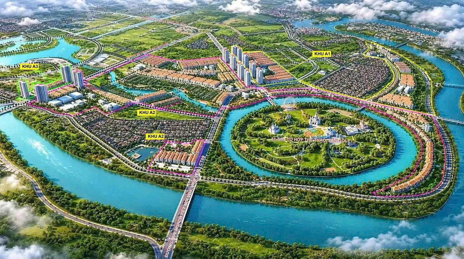 Tổng thể đại đô thị ven sông Cầu — Vinhomes King Park