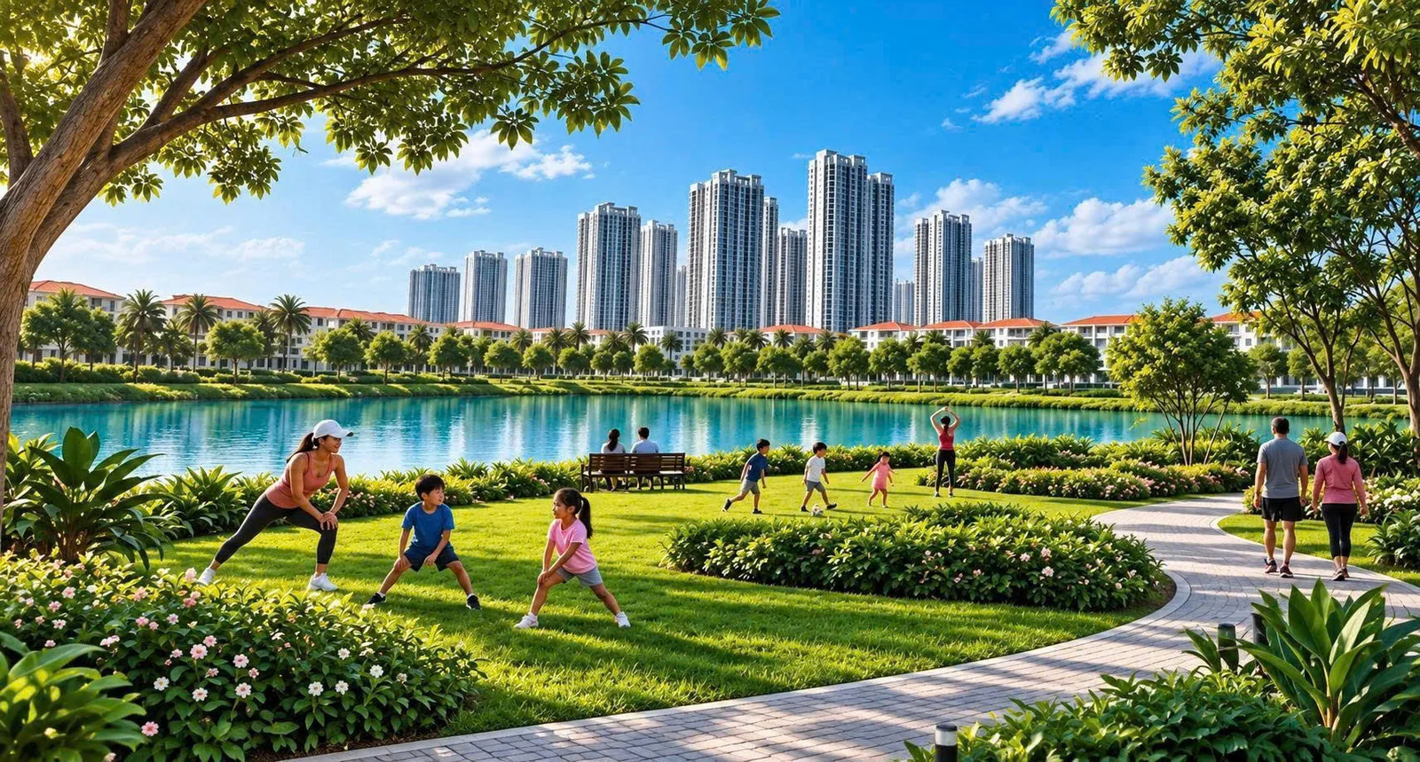 Công viên & hồ cảnh quan — Vinhomes King Park