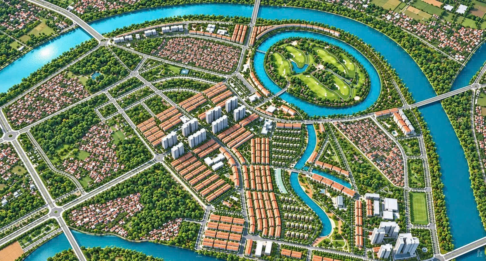 Toàn cảnh phân khu villa — Vinhomes King Park