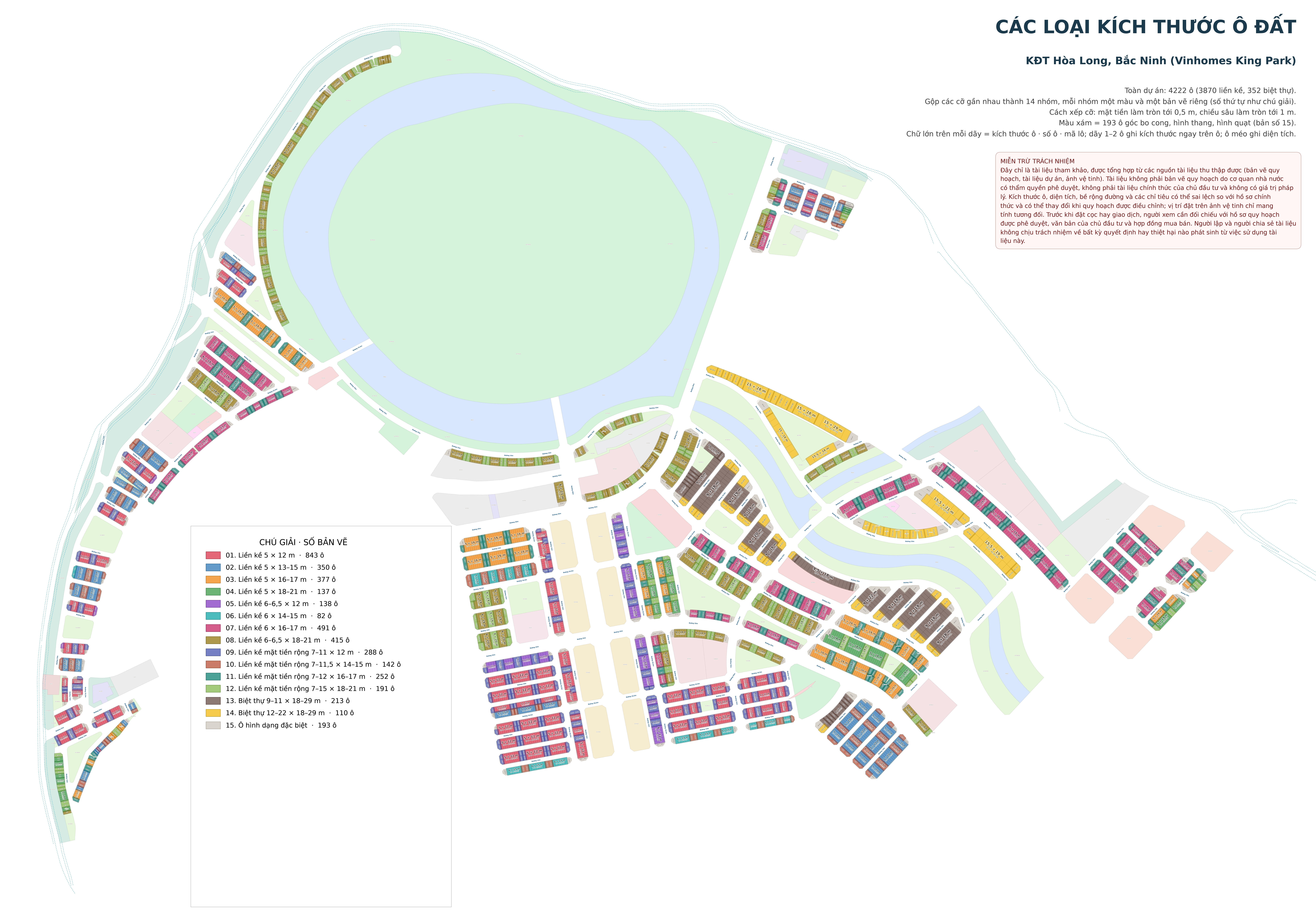 Mặt bằng phân lô Vinhomes King Park — 268,8 ha